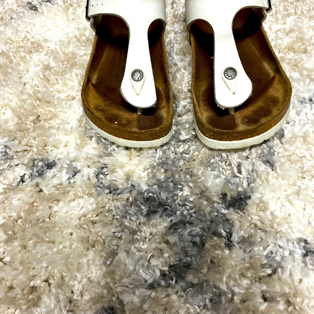 Worn leather Birkenstocks